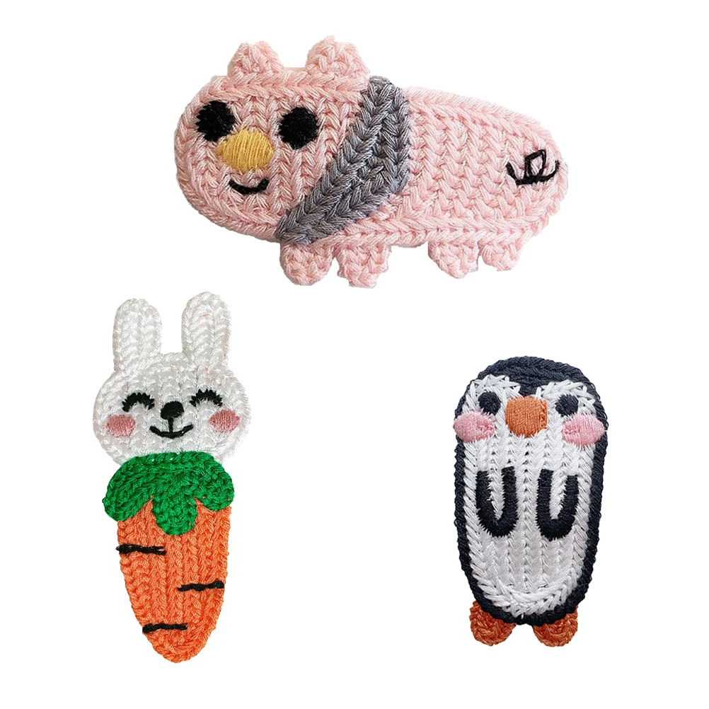

3pcs Cartoon Hair Clips Barrettes Toppers Girl Hairgrips Stylish Accessories Beach Party Wedding Birthday