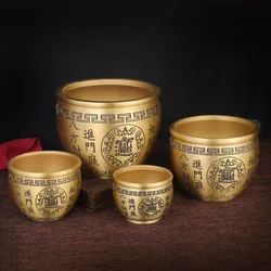 Pure Brass Baifu Jar Ornaments, Rice Jar, Cornucopia, Home Decoration, Geomantic Omen for Wealth, Living Room and Study Crafts