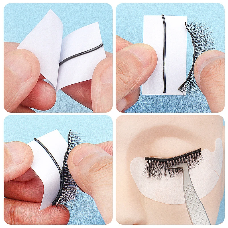 Self Adhesive Eyelashes Strips Tape Waterproof Lash Glue Strip For Lash Clusters For Self-Adhesive Eyelashes Pad Replacement