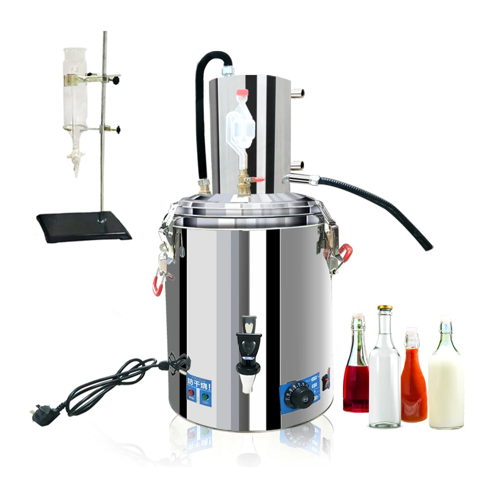 23/36/45/56L DIY Home Distiller Moonshine Still Stainless Steel Boiler White Spirits Pure Water Alcohol Oil Wine Brewing Kit