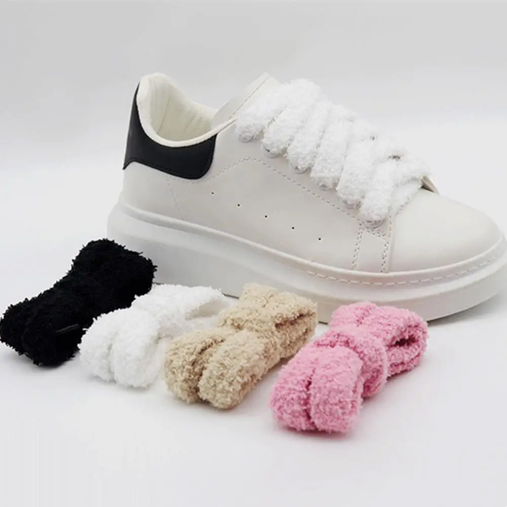 HOT 1 paio di asciugamani di peluche lacci delle scarpe carino morbido soffice lacci delle scarpe per le donne uomini 140 cm lungo rotondo casual scarpe da ginnastica di tela scarpe lacci delle scarpe