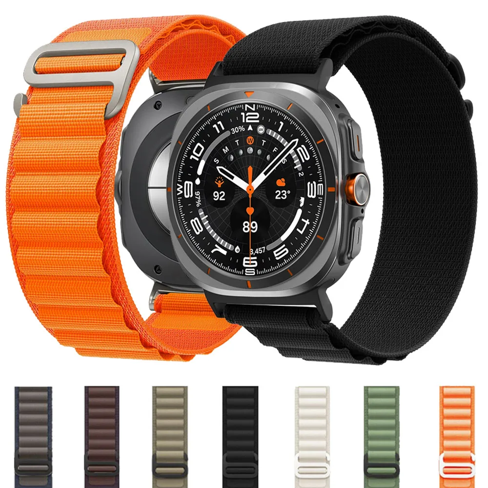 جبال الألب حلقة لساعة سامسونج جالاكسي الترا حزام 47 مللي متر اكسسوارات الرياضة النايلون سوار كوريا جالاكسي ساعة الترا 8-7 الفرقة 47 مللي متر #1