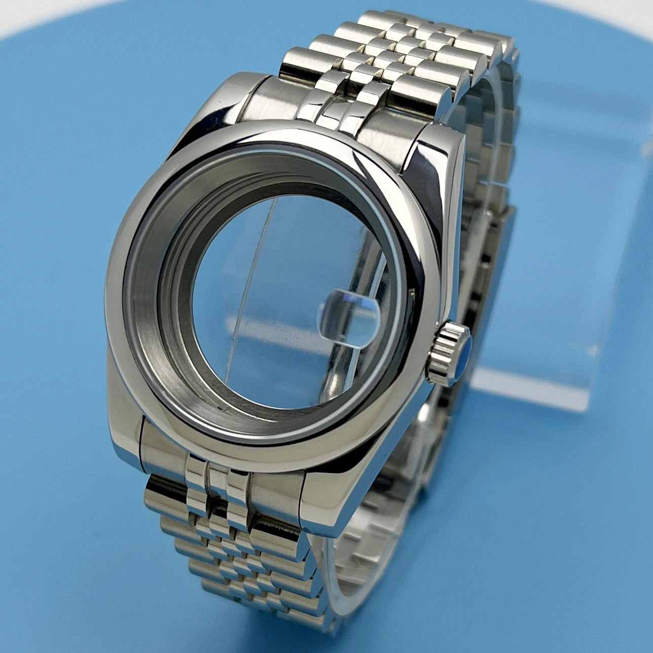 36mm/39mm NH35 Watch Case Mod Kit DJ Style Stainless Steel Case Sapphire Glass Bracelet for SKX Mod NH35 NH36 Movement Parts