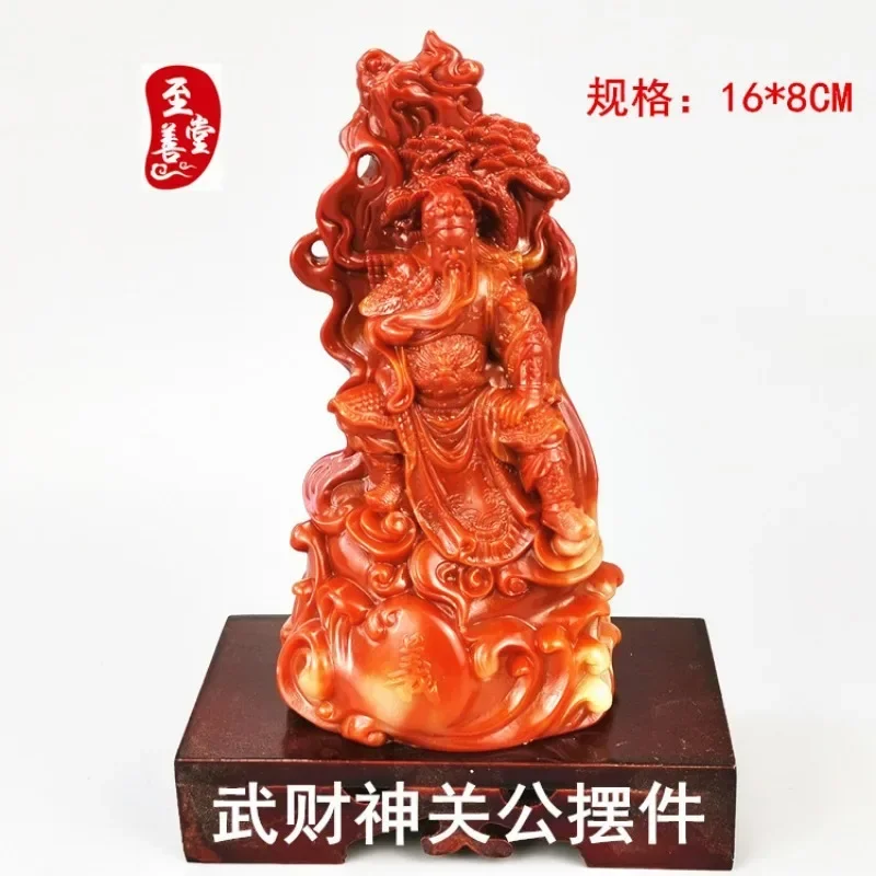 

China Shoushan Stone Hand Carved Myth People Eight Immortals Crossing The Sea Feng Shui Statue Ornamental Stone Porch Decoration