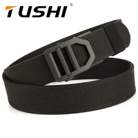 TUSHI Brand Tactical double-layer thick waistband men's outdoor nylon waistband 3.8 Wide upgraded automatic buckle gun waistband