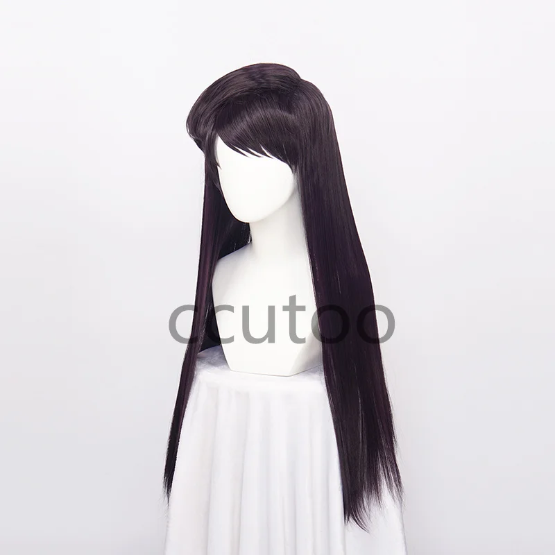 Synthetic Hair Komi Can't Communicate Komi Shoko Cosplay Wig Anime Komi-san Wa Comyushou Desu Purple Black Long Styled Wig