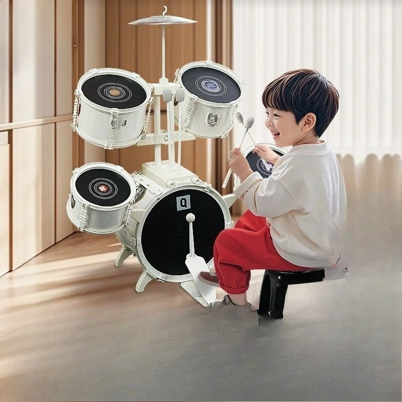 

Children's Drum Set Home Practice Percussion Toys