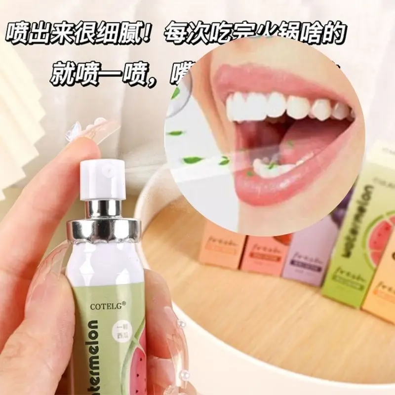 Fresh Oral Spray Fruit Flavour Fresh Breath Spray Portable Refreshing Cool Fresh Breath Oral Odor Remover Fights Bad Breath 22ML