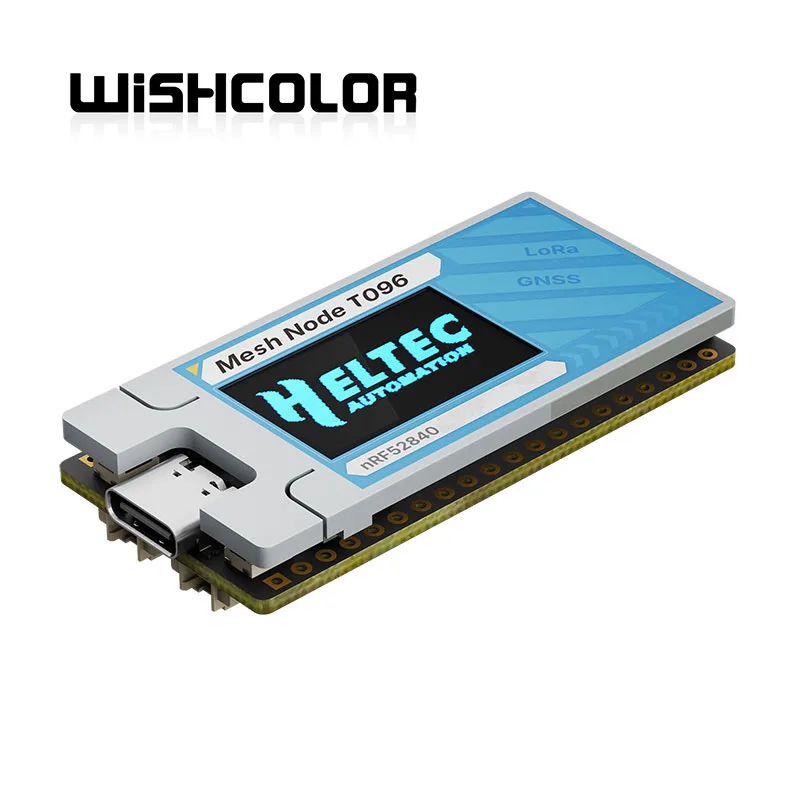 Wishcolor HELTEC Automation T096 28dB nRF52840 GPS-LoRa Mesh-Node 863-928MHz Supports Meshtastic MeshCore LoRaWAN