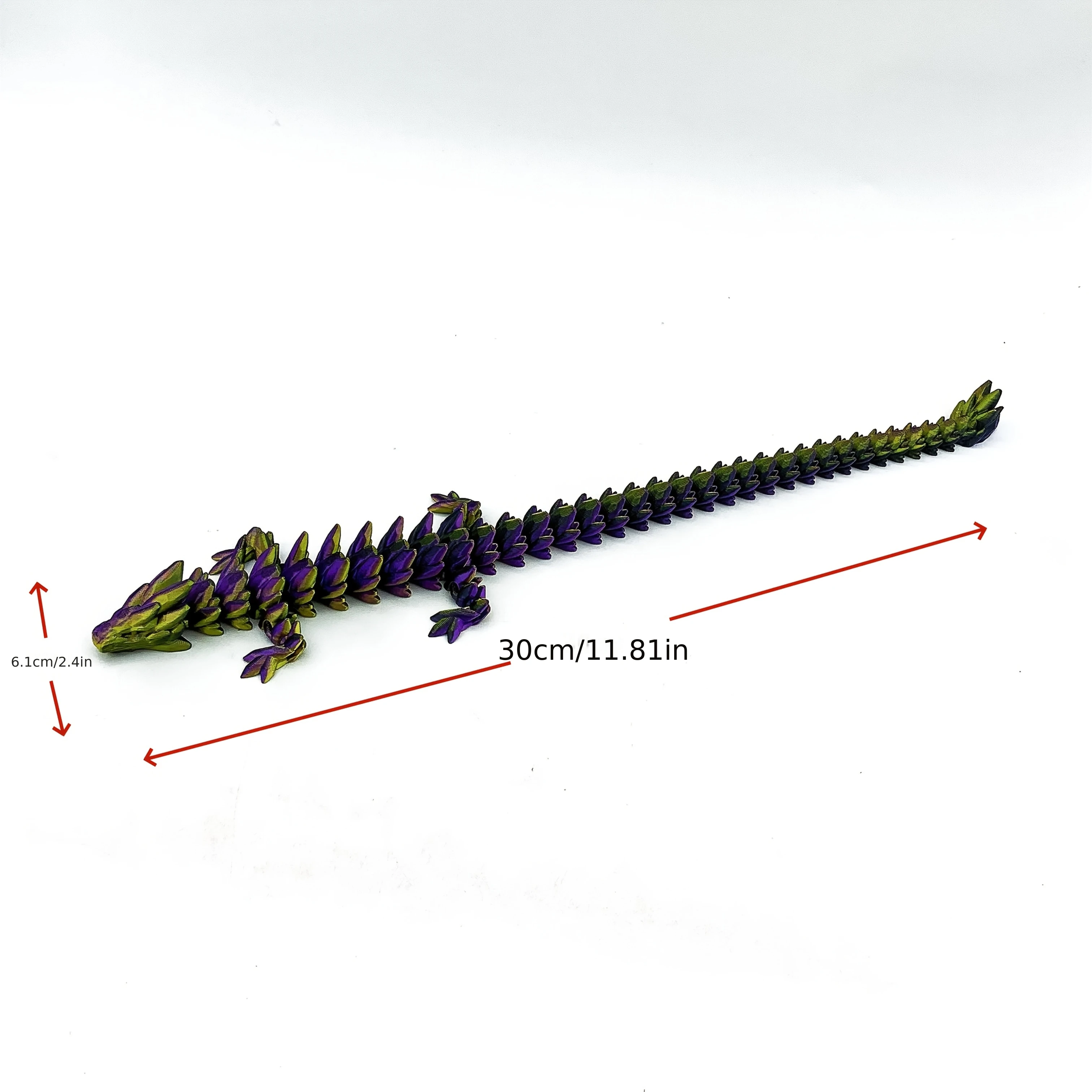 3D Printed Multi-Color Gradient Gemstone Dragon Desktop Ornament, Ideal Christmas Decoration, Office Decoration, Room Decoration
