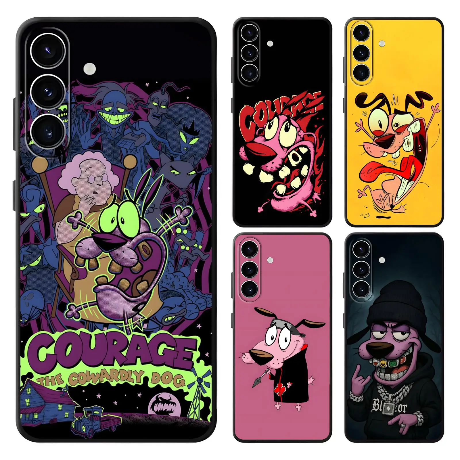Чехол для телефона Courage the C-Cowardly D-DogS для Samsung A57 A56 A37 A27 A17 A36 A26 A55 A35, мягкий черный чехол с защитой от падения