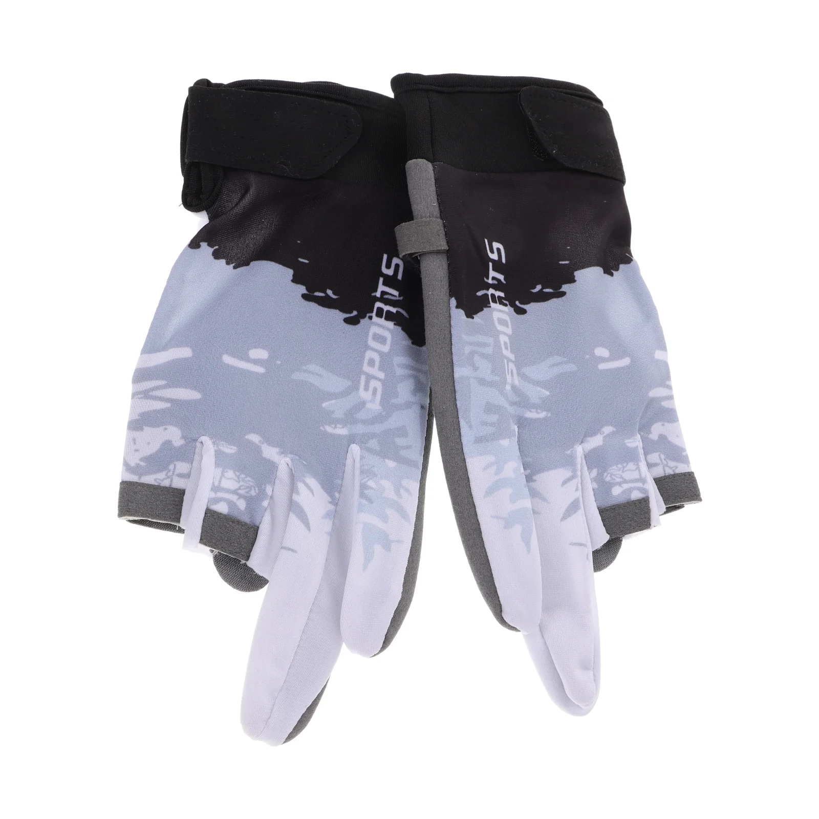 

1Pair Fingerless Summer Fishing Gloves Uv Protection Anti-Slip Breathable Cycling Billiard Fitness Gloves Outdoor Use