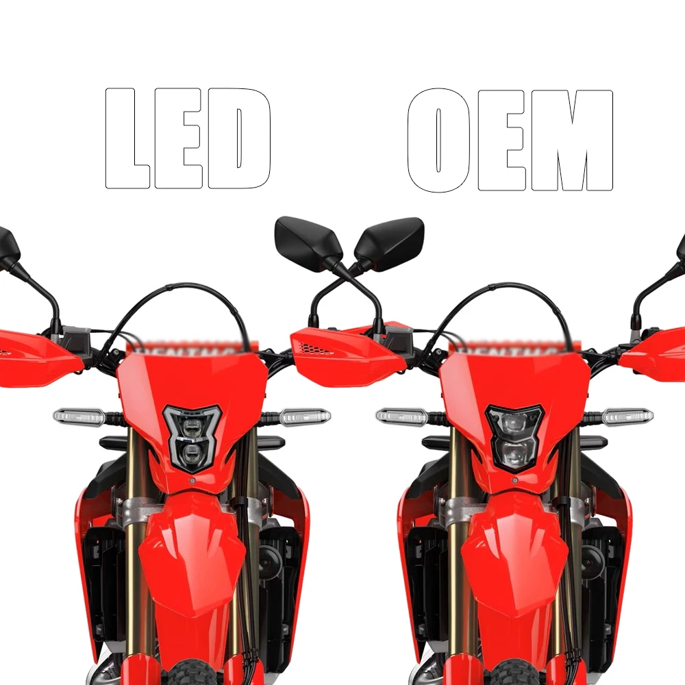 LED Headlight Headlamp For Honda CRF450RL CRF450L 2018- 2022 2023 2024 2025 E24 E-mark Motorcycle Head Light Lamp Bulb w/ DRL