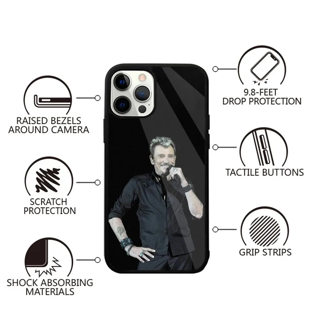 J-Johnny H-Hallyday Singer Phone Case For iPhone 15,14,13,12,11,Plus,Pro,Max Mini Magsafe Magnetic Wireless Charging