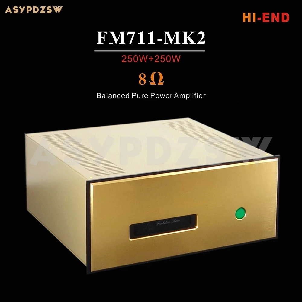 BRZHIFI FM711-MK2 HI-END Balanced Pure Power amplifier 250W+250W 8ohm Standard/BLOCK Transformer (optional)