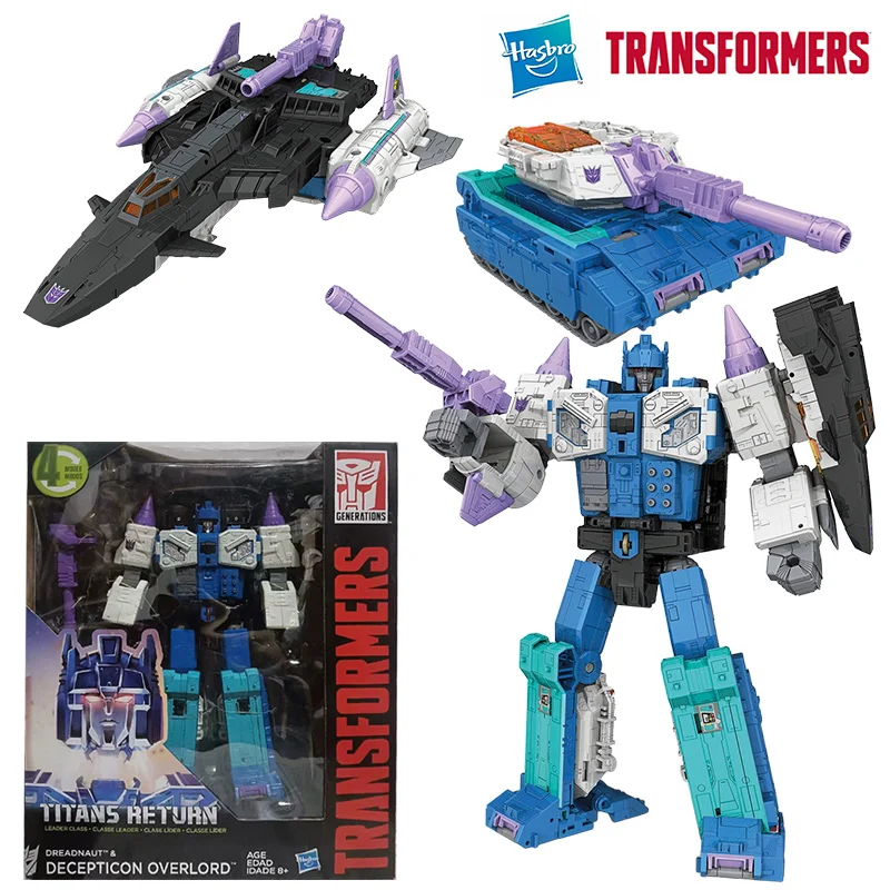 Hasbro Transformers Titans Return Dreadnaut & Decepticon Overlord Leader Class Original Action Figure Model Toy Gift Collection