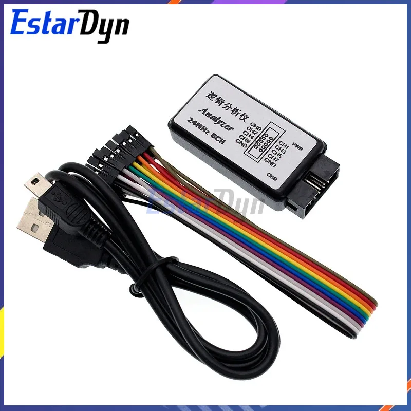 Estardyn USB Logic Analyzer 24MHz 8 Channel 24M/seconds Logic Analyzer Debugger For ARM FPGA Logic Analyzer Logic 24M 8CH