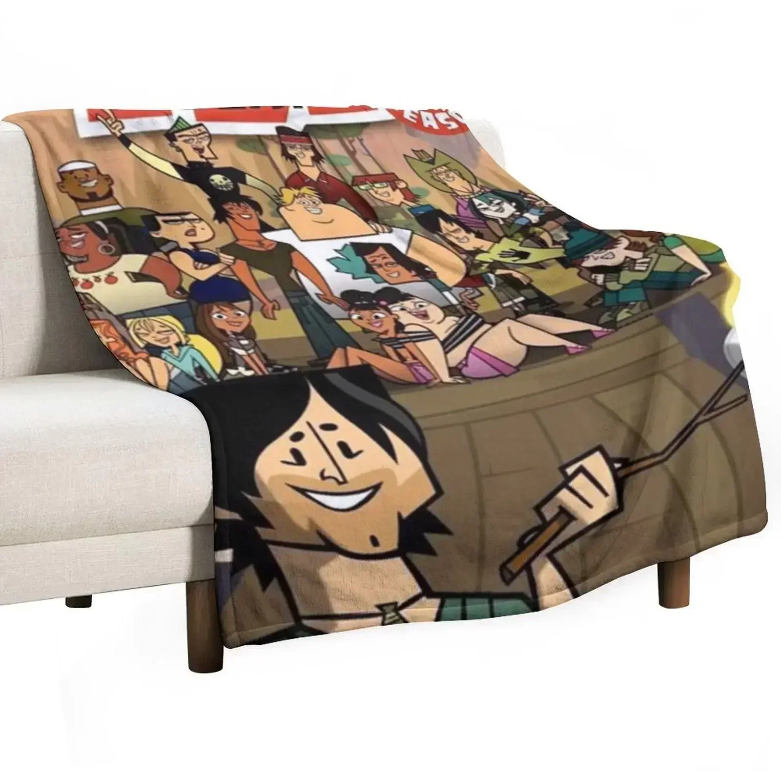 

7 total drama island Throw Blanket Compact Warm Blanket for Car Road Trip