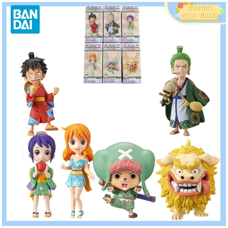 Genuine Bandai ONE PIECE WCF Land of Wano 1 Luffy Zoro Anime Action Figures Model Figure Toys Gift for Toys Hobbies Children