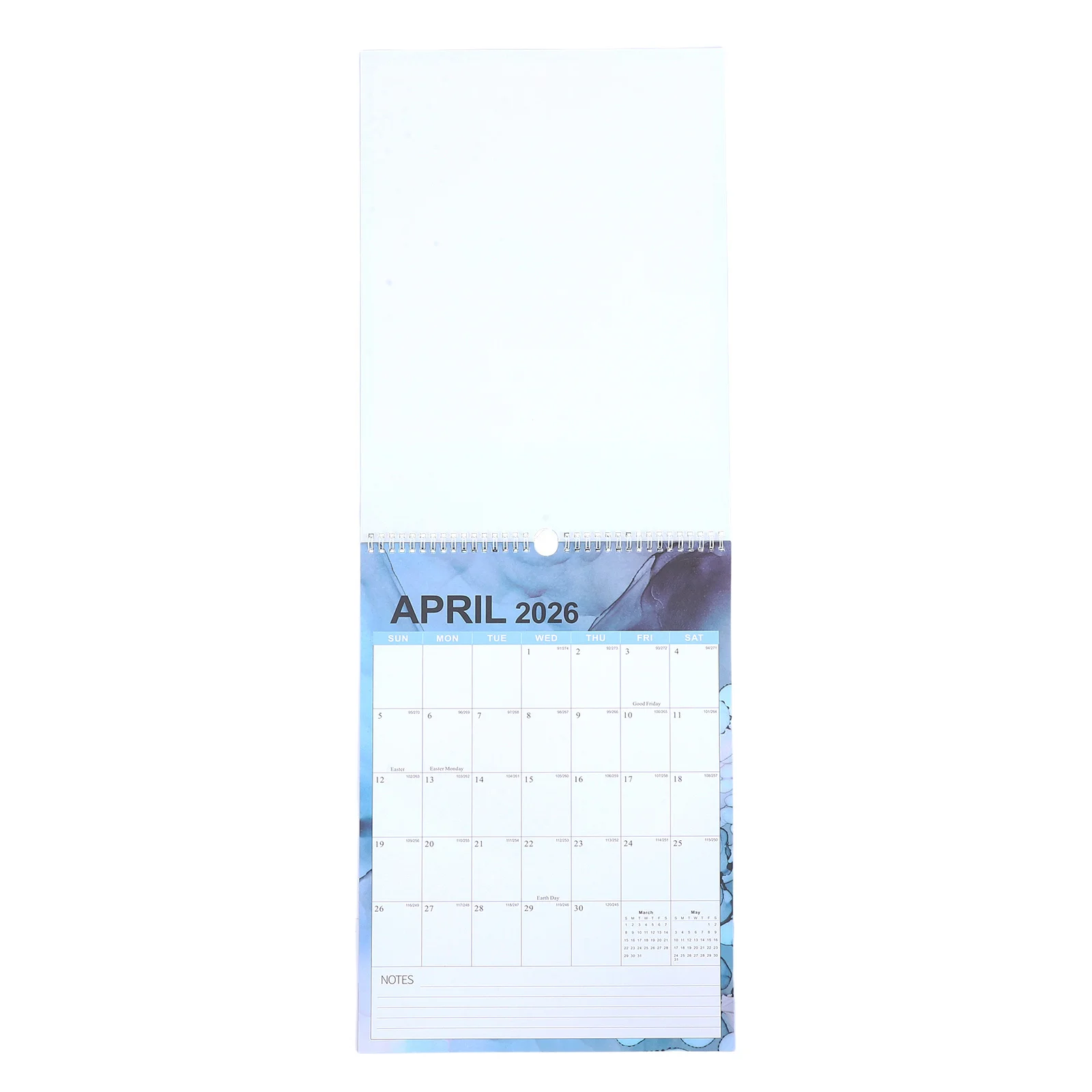 

18-Month 2026 Wall Calendar Twin Wire Binding Large Print Holiday Planner Minimalist Design For Home Office Spiral Bound Yearly