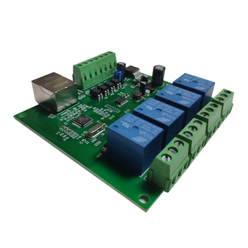 LAN Ethernet RJ45 TCP/IP WEB Remote Control Board With 4 Channels Relay UDP W5500 Networking Controller