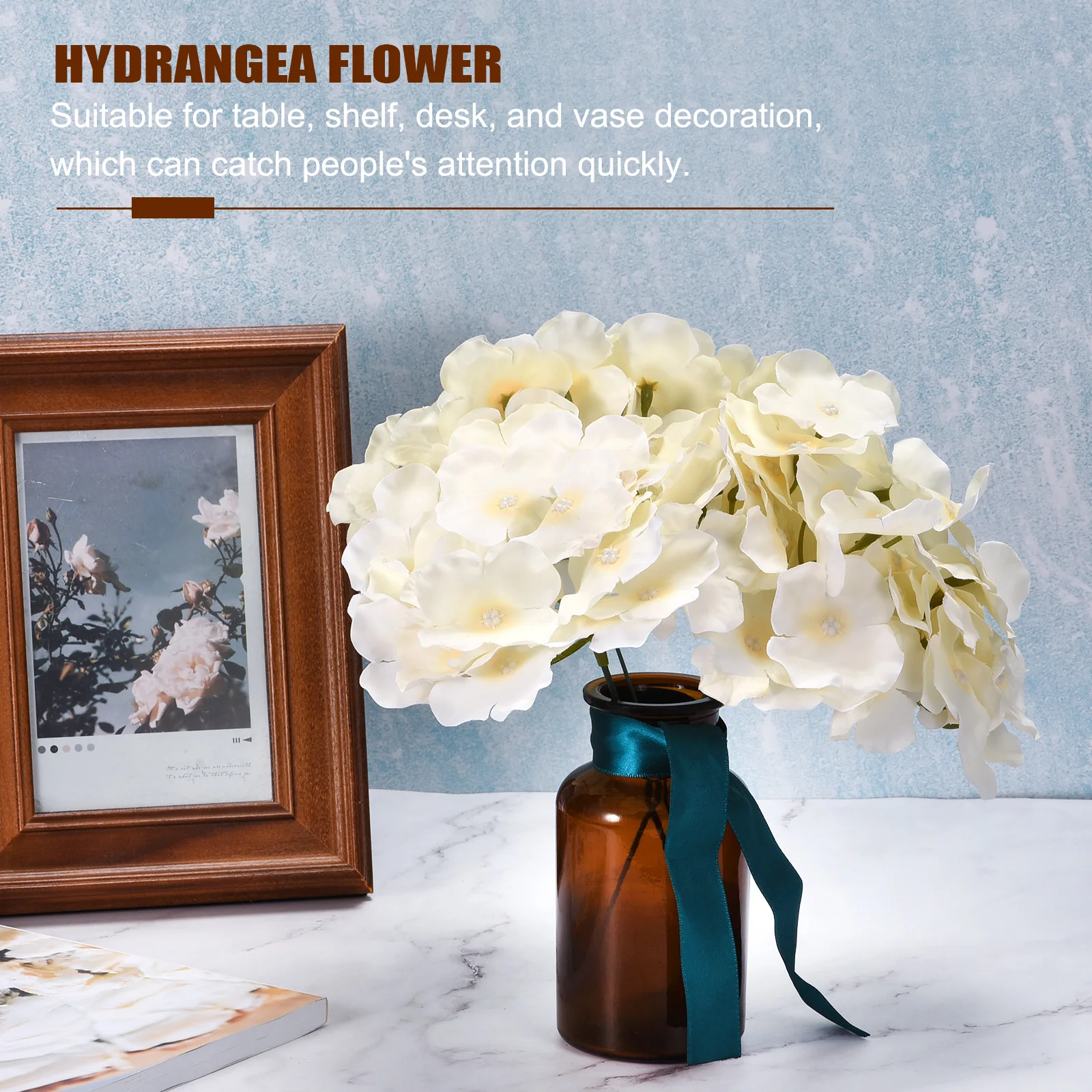 30 مجموعة من زهور الكوبية الاصطناعية الحريرية، رؤوس زهور صناعية مع سيقان، زهور الكوبية الكاملة لقطع مركزية الزفاف #3