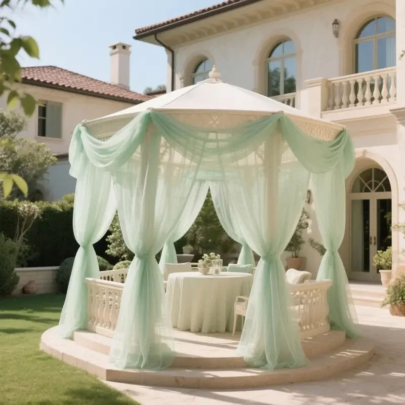 DIY Decoration Tulle Arch Draping Fabric Ceremony Reception Table Runner Gauze Backdrop Curtains Bridal Shower Party Xmas Decor view 5