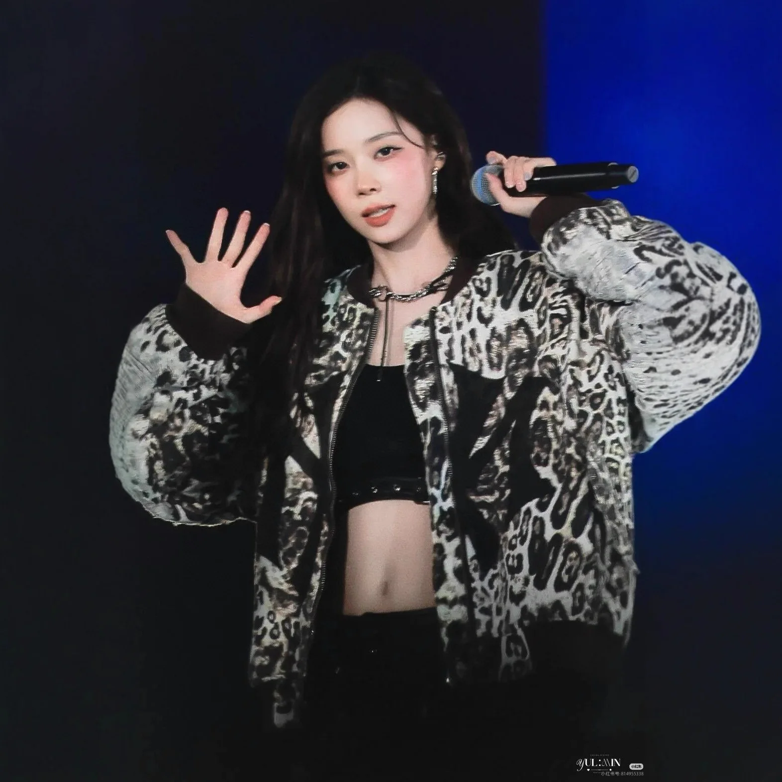 

Mowalola visual leopard print distressed zipper jacket coat - MA-1 Bomber cotton coat for men and women