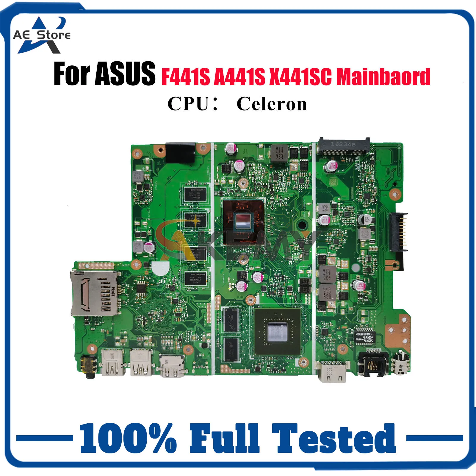 

X441SC Материнская плата для ноутбука ASUS VivoBook F441S X441S X441SC A441S Материнская плата для ноутбука с процессором Celeron 100% тестирование ОК быстрая доставка