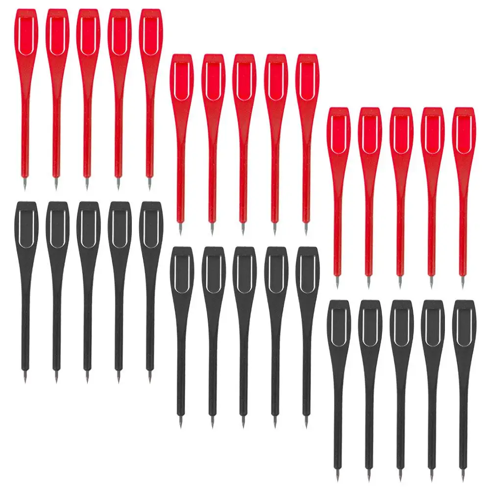 

30 Pcs Golf Pencils Black 15 Red 15 Portable Plastic Sketching Tools Non Sharpening Drafting Pencils For Practice