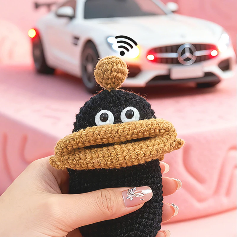 Thick Lips Monsters Pull Type Keys Bag Hand Knitting Keys Wallets Funny Car Keys Sleeve Cases Housekeepers Keys Holder