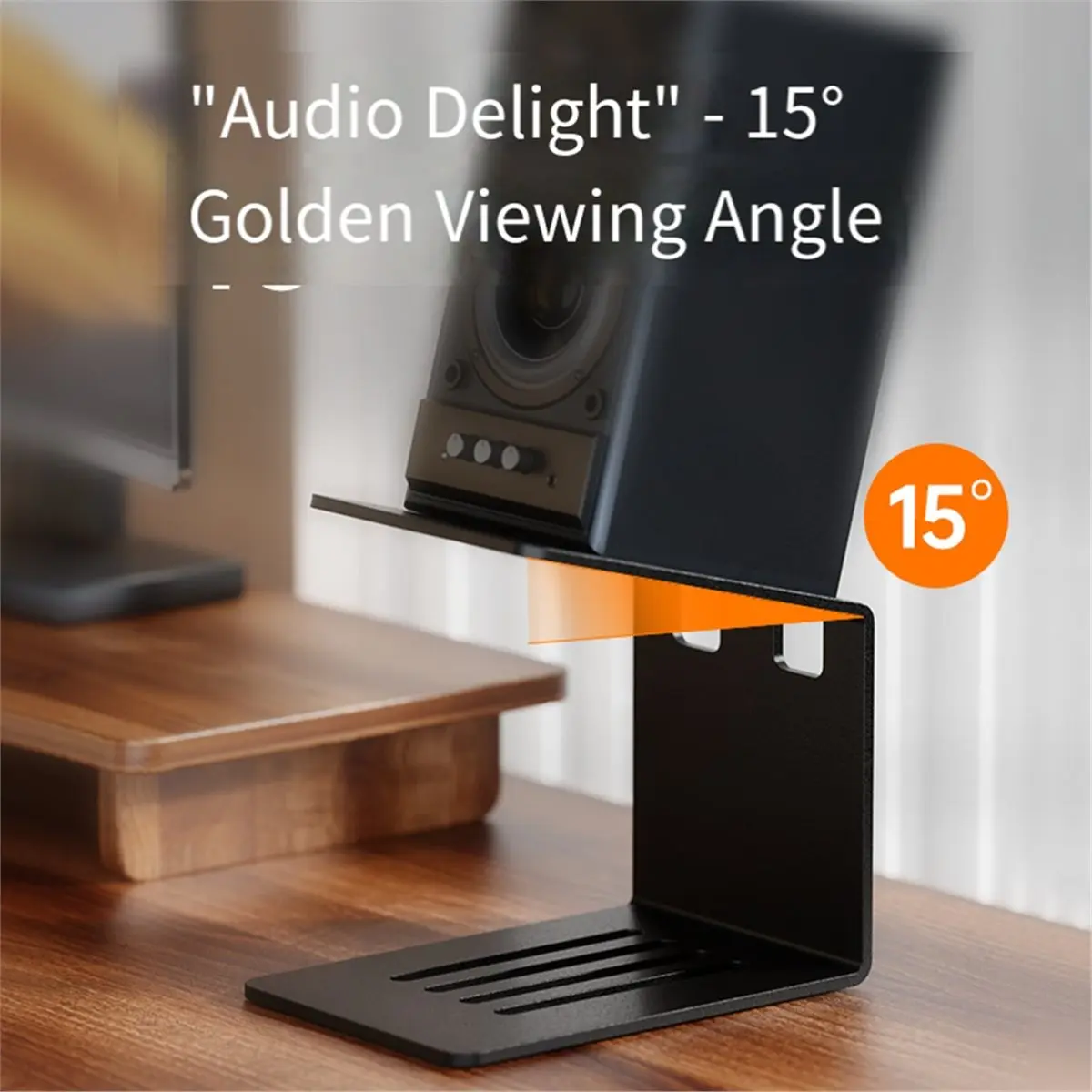 DT90 New Desktop Speaker Stand Metal Stability Support Up to 10kg for Workspace Gamers Music Enthusiasts Bookshelf Speaker