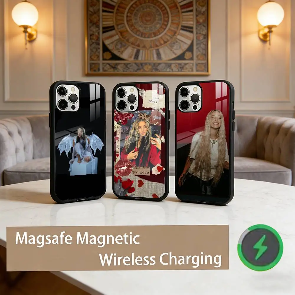 

L-Lola Singer Indigo Cool Phone Case For iPhone17,16,15,14,13,12,11 Plus,Pro Max Magnetic For Magsafe Wireless Charging