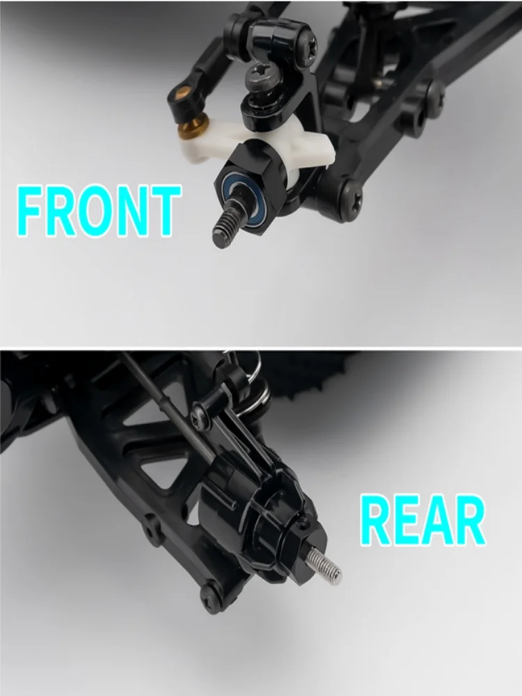 TRINOOD Metall 12mm Rad-Sechskant-Nabenadapter-Umrüstkit für 1/10 Tamiya DT02 RC Buggy RC Auto Upgrade-Teile