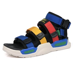Quality Summer Men's Sandals Gladiator Rome Men Flats High Top Couple Beach Sandals Casual Men Shoes Thicken Open Toe Flip Flops