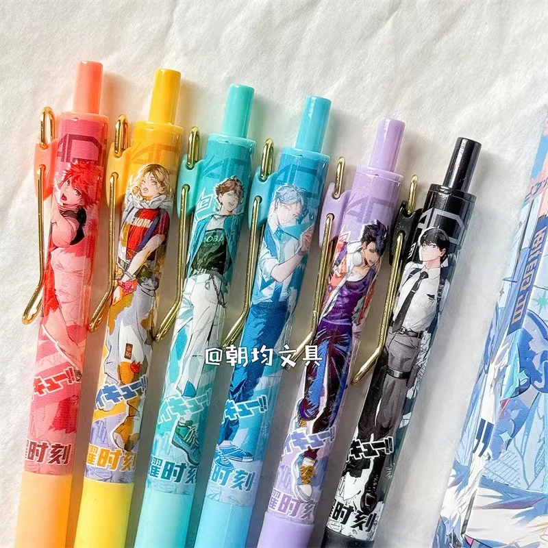 Random 3Pcs Anime ballpoint pen Cartoon Gel Pen back to school office stationery supplies children\'s day gift