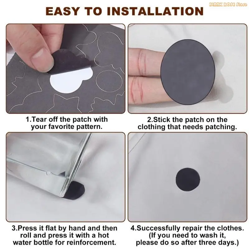 

K1AE 4 Pcs Down Jackets Repair Patches Waterproof Adhesive Fabric Patches for Outdoor Winter Clothing Jackets Sleep Bags