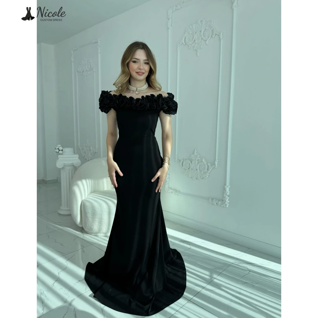 

Nicole Fishtail Skirt Evening Dresses for Luxury Party Dresses Woman 2025 Custom Made Elegant Gowns Candle Lace Prom Gown Dress