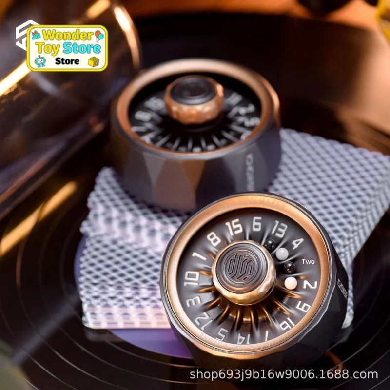 Yuwu Fidget Spinner EDC Sternring Federbelasteter Drehbarer Massiver Metall-Stresskiller für Erwachsene Desktop-Entscheidungshelfer Spielzeug