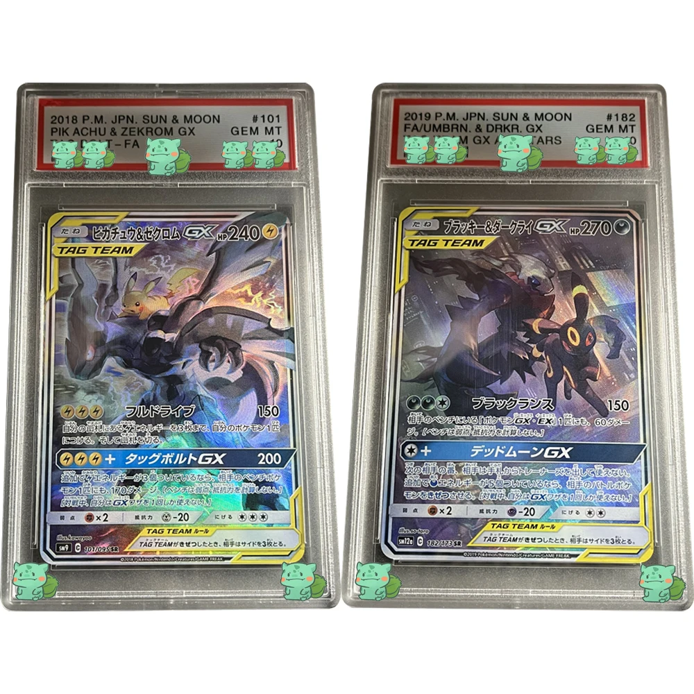 

Коллекция карт с оценкой PTCG из аниме 2019 P.M.JPN SUN & MOON FA/UMBRE.DRKR.GX TAG TEAM GX ALL STARS GEM MT 10 Flash детские подарки