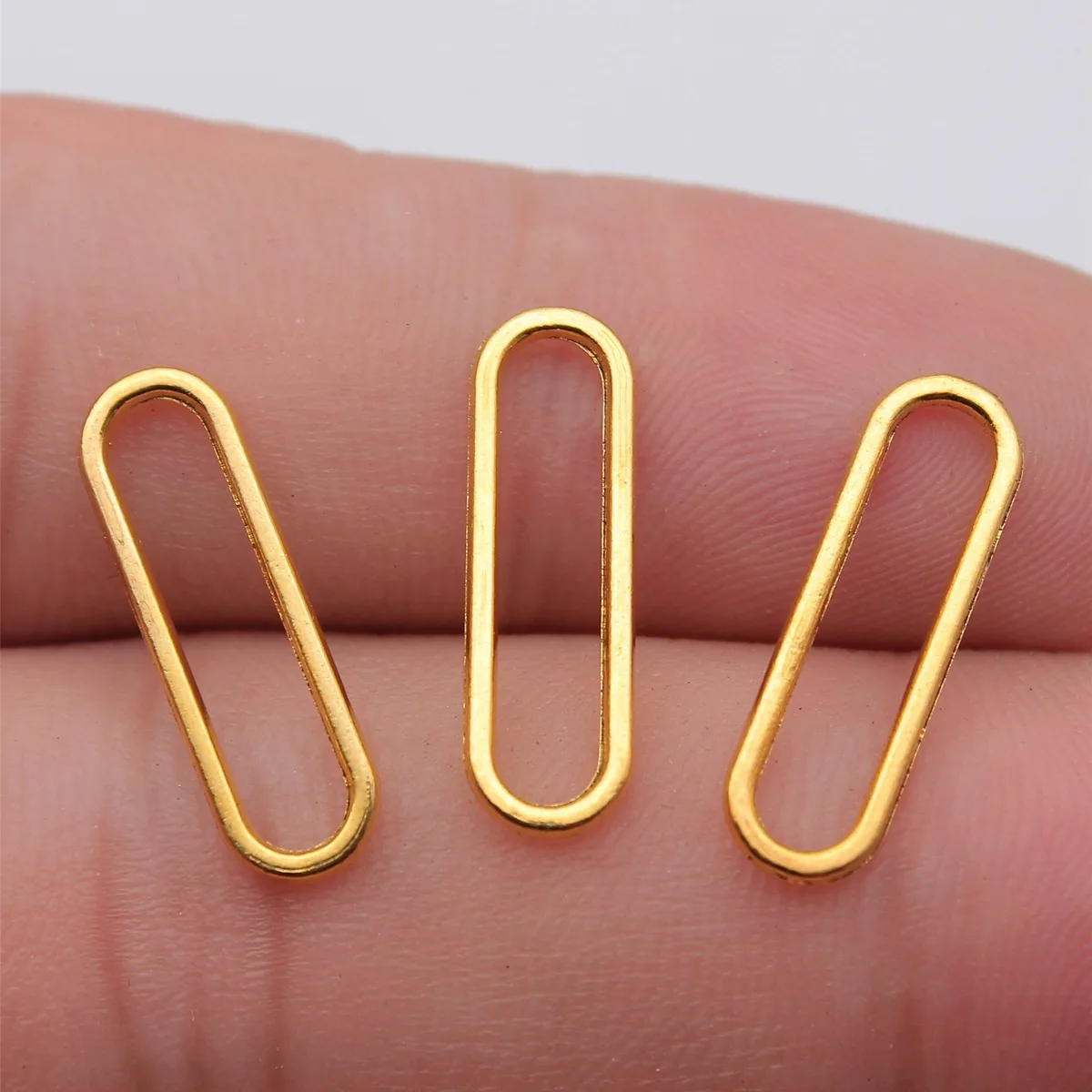 WYSIWYG 40pcs 6x20mm 6 Colors Oval Circle Charms Pendant For DIY Jewelry Making Handmade Jewelry Craft Findings