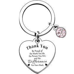 Heart Coworker Thank You Gifts keychain Appreciation Retirement Gifts for Coworker, Boss, Employee
