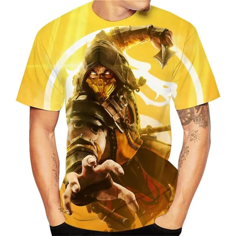 Summer T-Shirts Mortal Kombat Game 3D Print Streetwear Men Women Fashion Oversized Short Sleeve T Shirt Kids Tees Tops Clothing