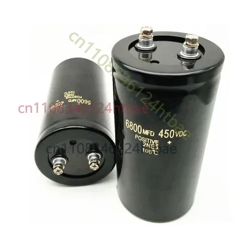 

2PCS For 450V 6800UF Radial Aluminum Electrolytic Capacitor 75×145mm High Power Industrial Inverter Power Supply Capacitor