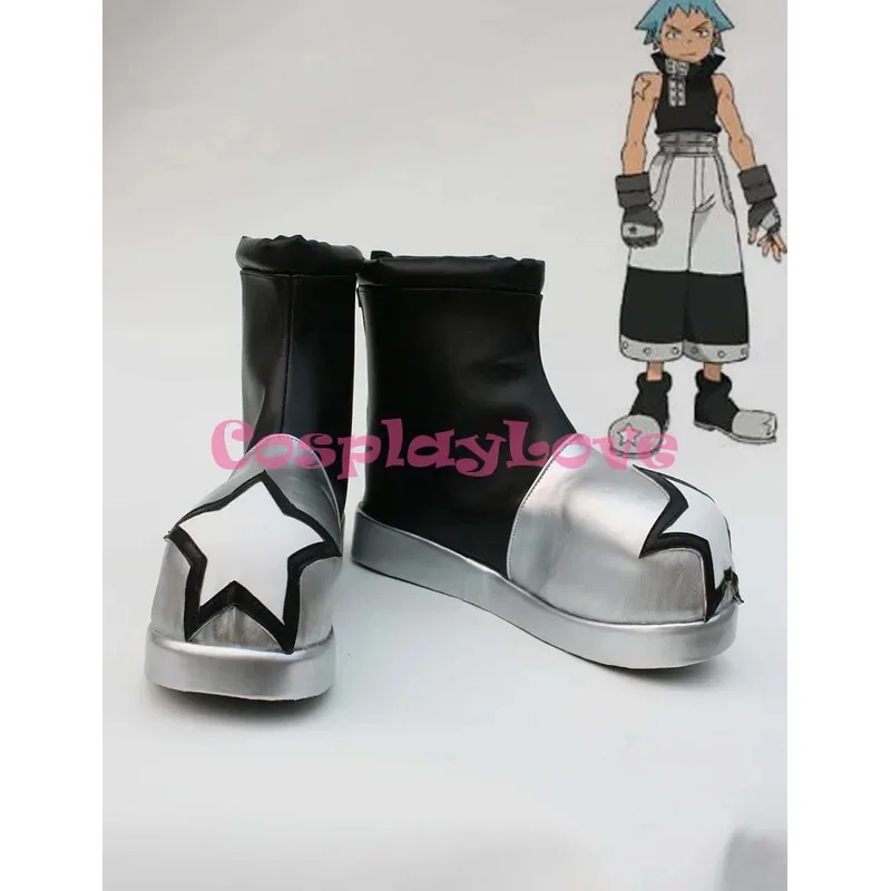 Soul Eater Black Star Cosplay Shoes Boots Hand Made