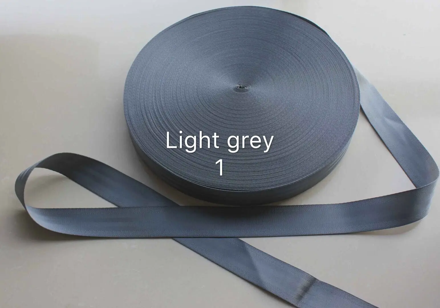 20 meter Roll Seat Belt Webbing Safety Strap  Light  grey  Color  48mm Wide 5 Bars