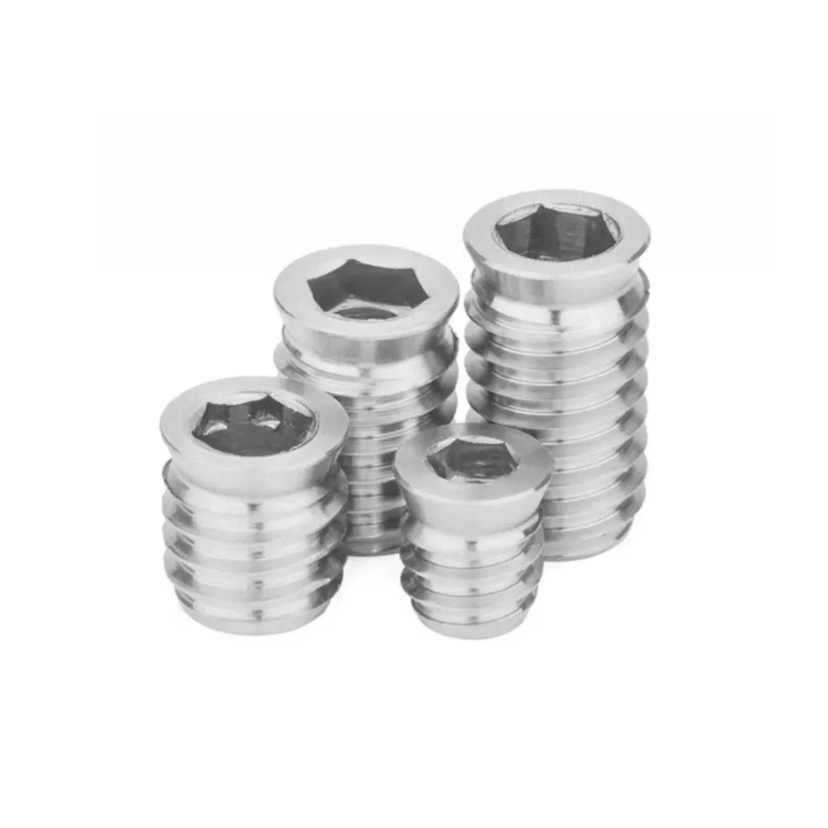 304 Stainless Steel Inner And Outer Teeth Furniture Nuts/Hexagonal Countersunk Head Embedded Wooden Nuts With Intermediate