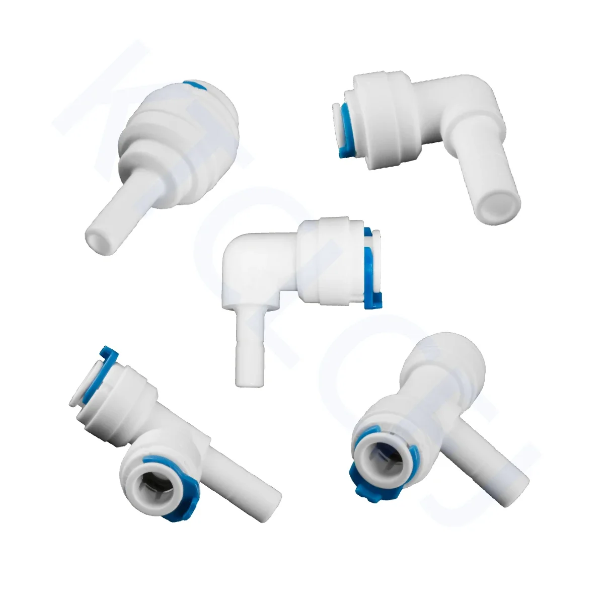 Reverse Osmosis 1/4 3/8 Hose Connection Quick Coupling 1/4 3/8 Stem L Straight Tee RO Water Aquarium Plastic Joint Pipe Fitting