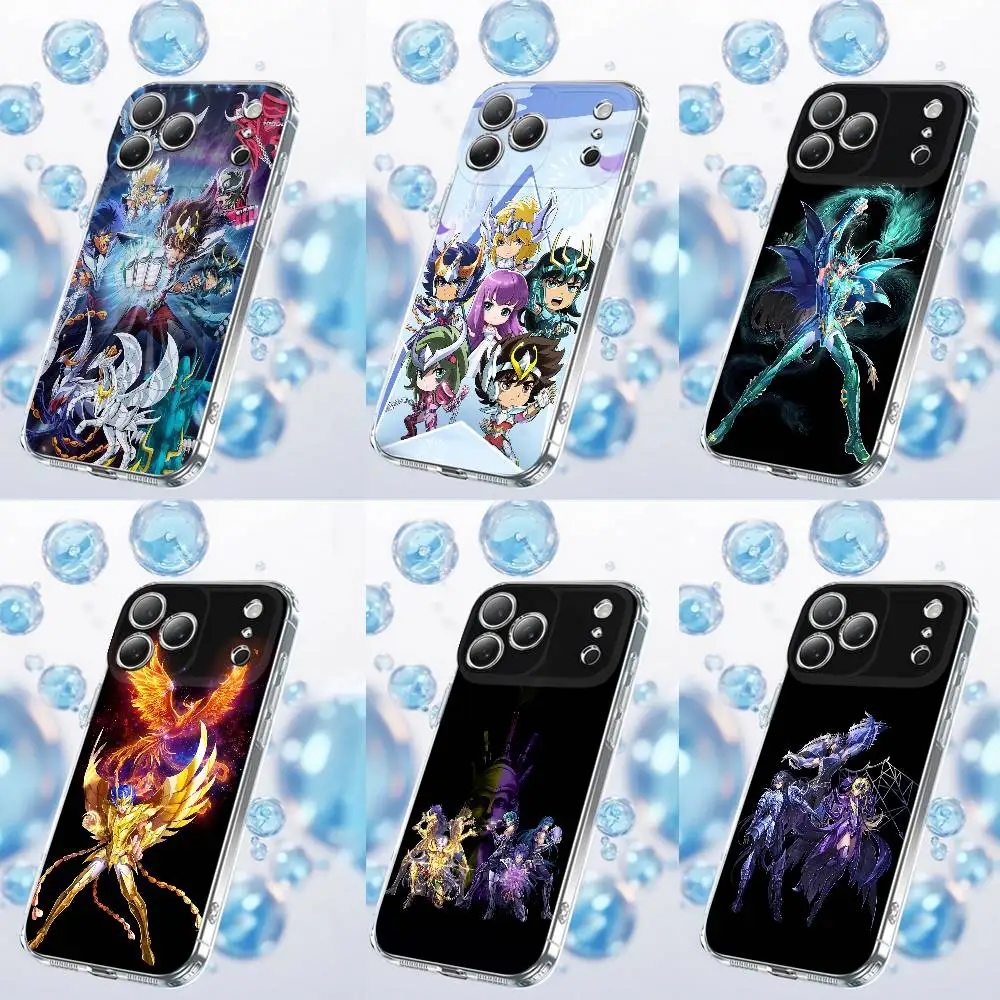 

S-Saint Seiya Knights Zodiac Phone Case For iPhone 17,16,15,14,13,12,11 Plus,Pro,Max,Plus,E,SE4,Air,Mini Transparent