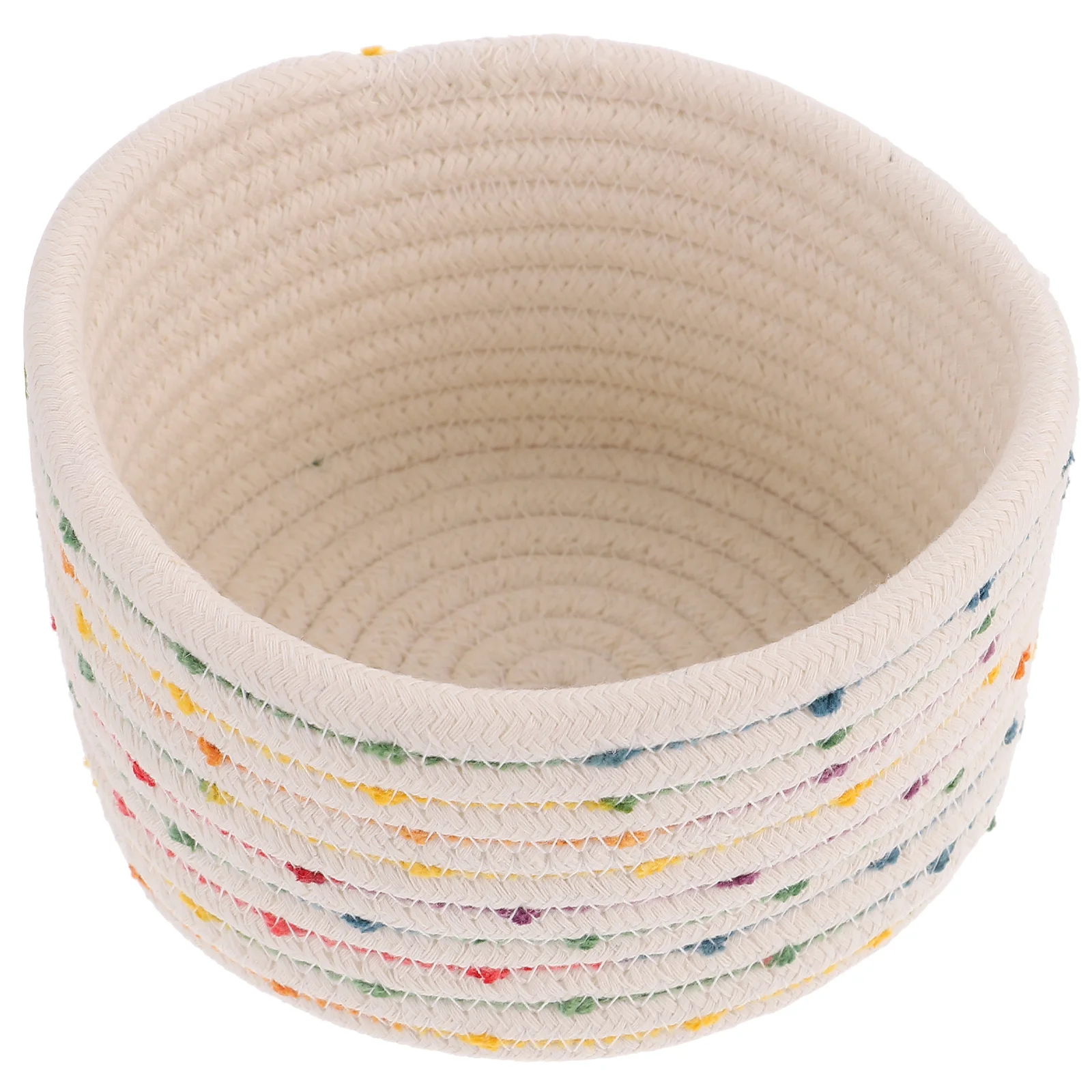 

Cotton Rope Storage Basket Multi-function Woven Home Decorative Desk Household Baskets Laundry Small Storage Solution